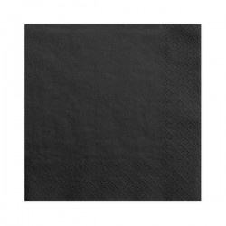 Szalvéta fekete 2 rétegű 20db 24x24cm