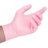 Kesztyű  nitril rózsaszín púdermentes 100db ( XL)