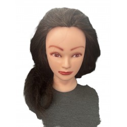 Babafej női barna humán 95%  50cm R09