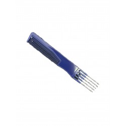 Fésű tupír fém kék ABS 62839