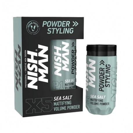 Nish Man Mattifying Volume (X5 Sea Salt) Hajformázó Por 20g