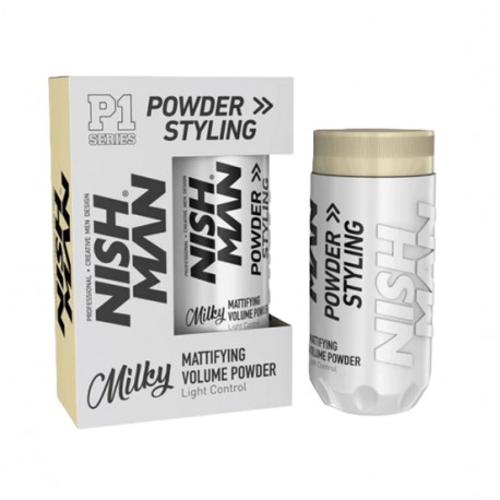 Nish Man Mattifying Volume Powder (Milky) Hajformázó Por 20g