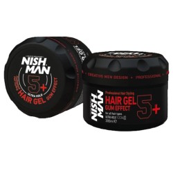 Nish Man Hair Stylin Gel Gum Effect 5+ Ultra Hold Argan 300ml